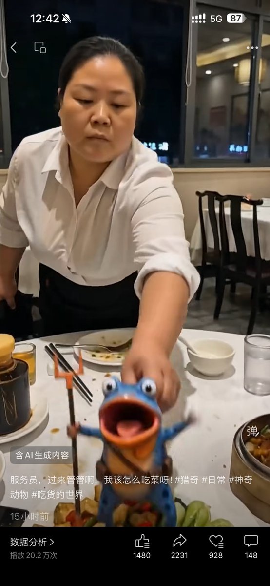 joblikea's tweet photo. 昨天在小红书跟视频号随便发了个AI视频，自己觉的应该不会有啥水花，结果中午一看，两个平台都小爆了一下，流量还在攀升中！不过没啥钱，意义不大。还是互关要紧！继续蓝V互关互助！ https://t.co/peEzPAJJCD
