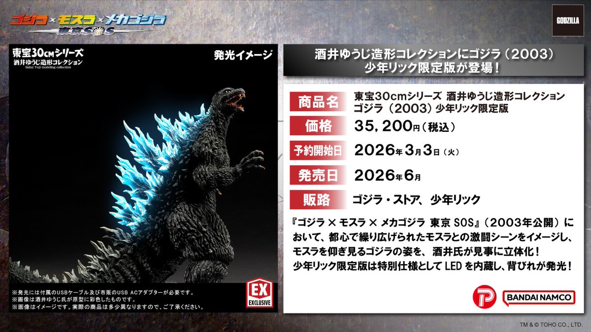 □ #ゴジラグッズinfo □ 東宝30cmシリーズ 酒井ゆうじ造形
