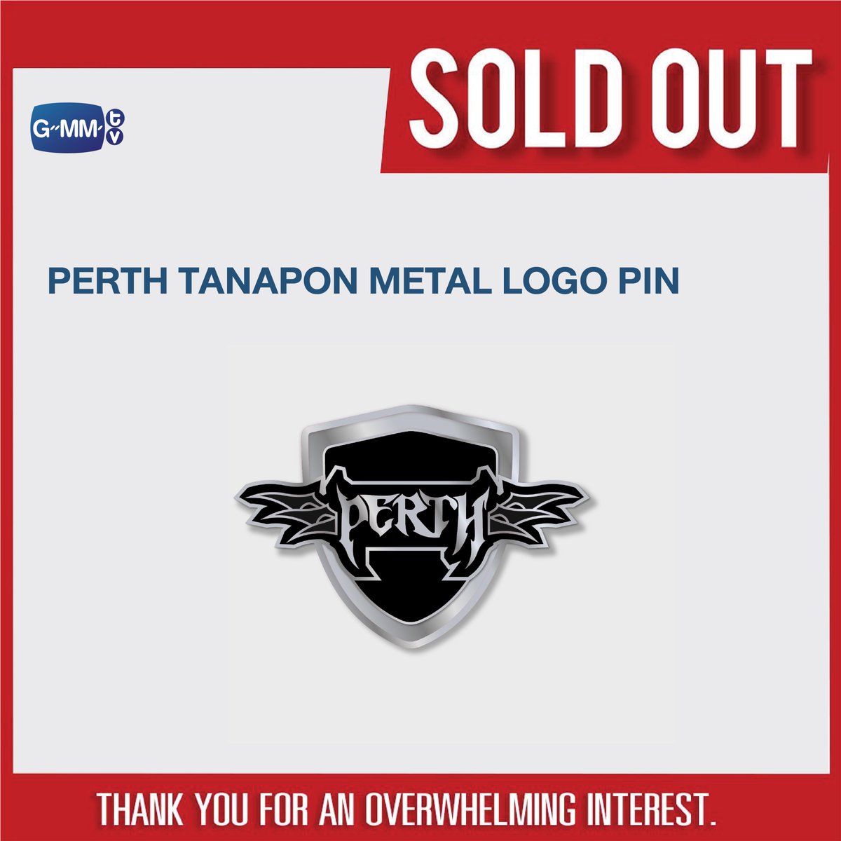 SOLD OUT! 🎉

🙏🏻 Thank you for an overwhelming interest in PERTH TANAPON METAL LOGO PIN.

#PerthTanapon
#RISERCONCERT
#GMMTV