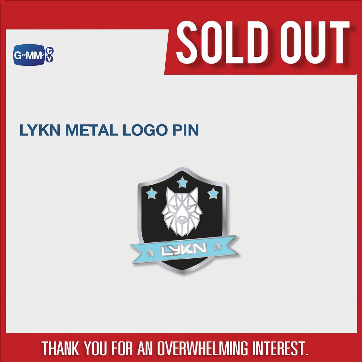 SOLD OUT! 🎉

🙏🏻 Thank you for an overwhelming interest in LYKN METAL LOGO PIN.

#LYKN
#RISERCONCERT
#GMMTV
