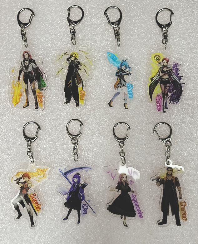 ☆グッズ紹介☆ B賞：スクエア缶バッジ C賞：アクリルキーホルダー