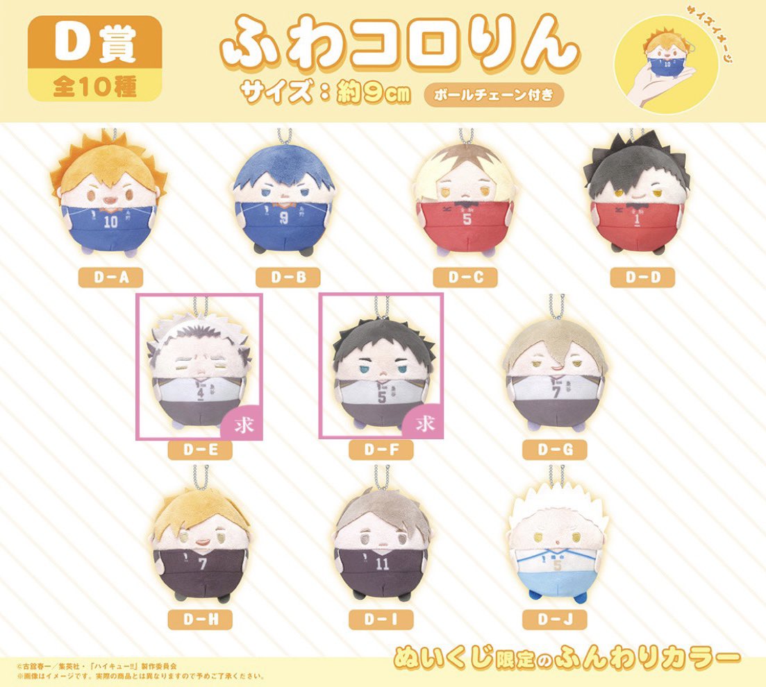 H__y125's tweet photo. 【交換】ハイキュー くじメイト ぬいくじ ふわコロりん てのりんず

譲 ꒱ C賞 宮侑 孤爪2
       D賞 宮侑 宮治
       E賞 黒尾 孤爪

求 ꒱ C賞•D賞 木兎＞決まり次第､赤葦
      
⚠︎初回固定ポスト必読  ALT詳細記載 
都内手渡し交換＞郵送交換
検索よりお気軽にお声掛けください https://t.co/RCeichyQW2