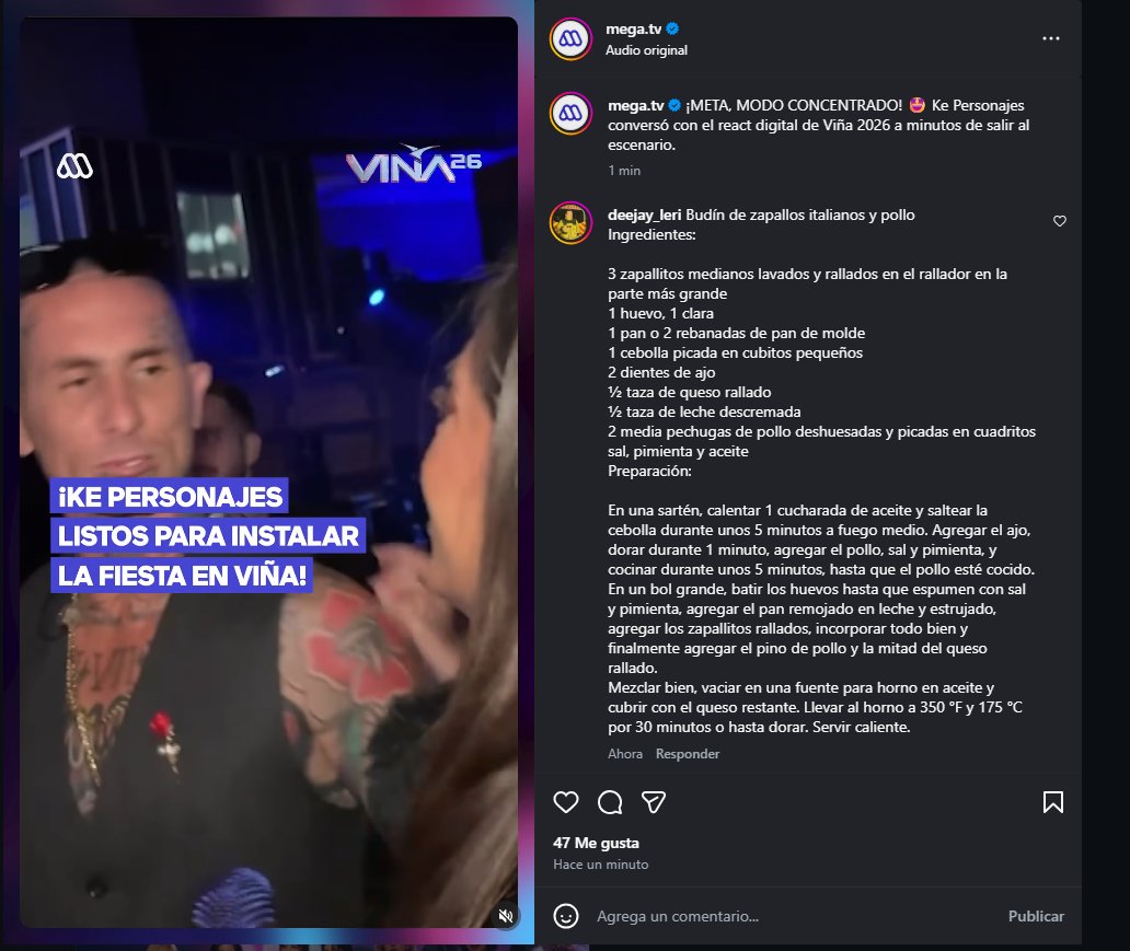 deejayleri's tweet photo. vamos con esas recetas mierdaaa  #Viña2026 https://t.co/oONVfpHuwt