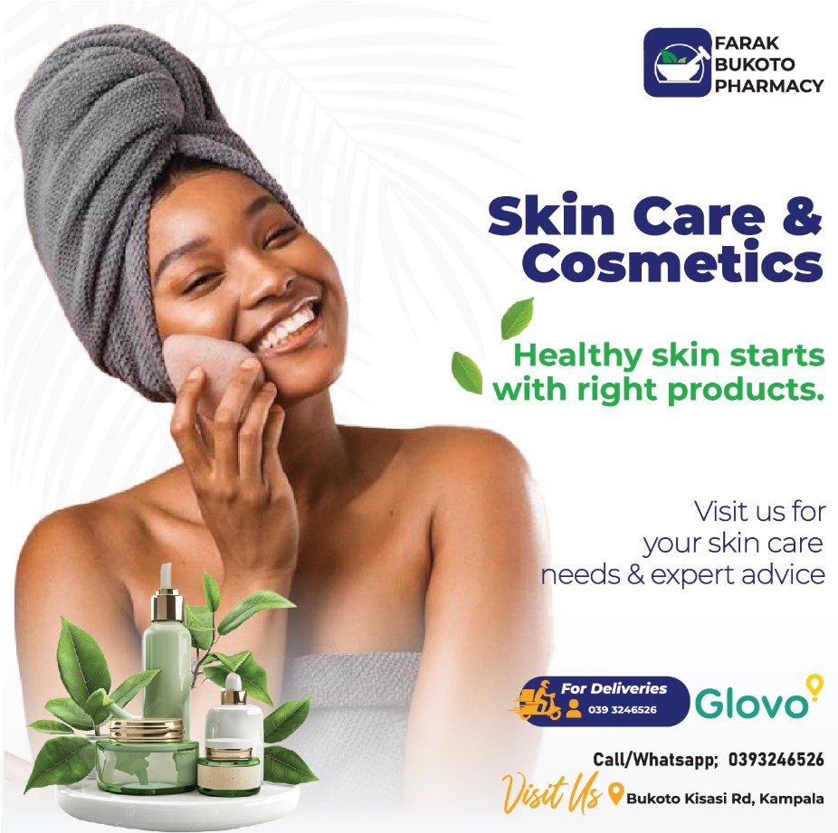 Skin Care &amp; Cosmetics
Healthy skin starts with right products.
Visit us for your skin care needs &amp; expert advice
For Deliveries
Call/Whatsapp: 0393246526

Bukoto Kisasi Rd, Kampala