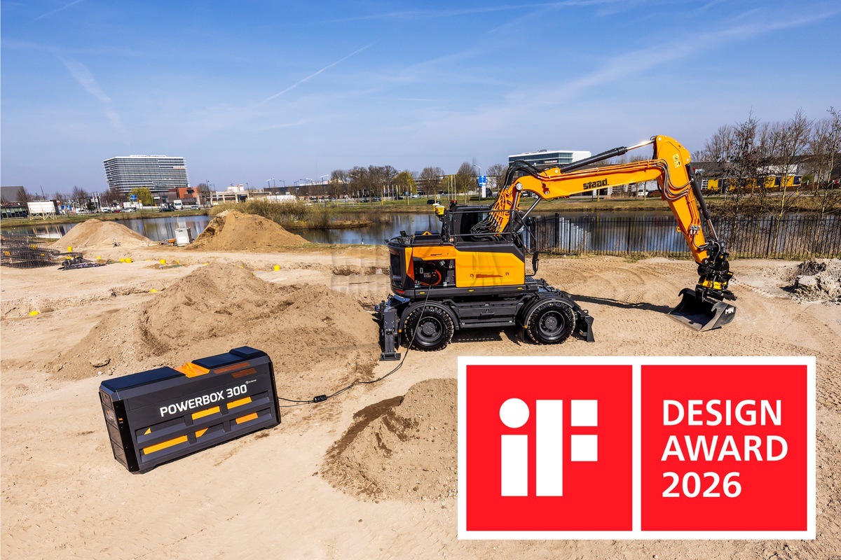 StaadD wint iF Design Awards 2026 – Een buitengewoon succes in internationaal design

Staad maakt met trots bekend dat de elektrische mobiele graafmachine, de Staad 17W en de Powerbox 300-batterijpakket zijn bekroond met de prestigieuze iF Design Award.
bouwmachineweb.com/nieuws/2013/st…