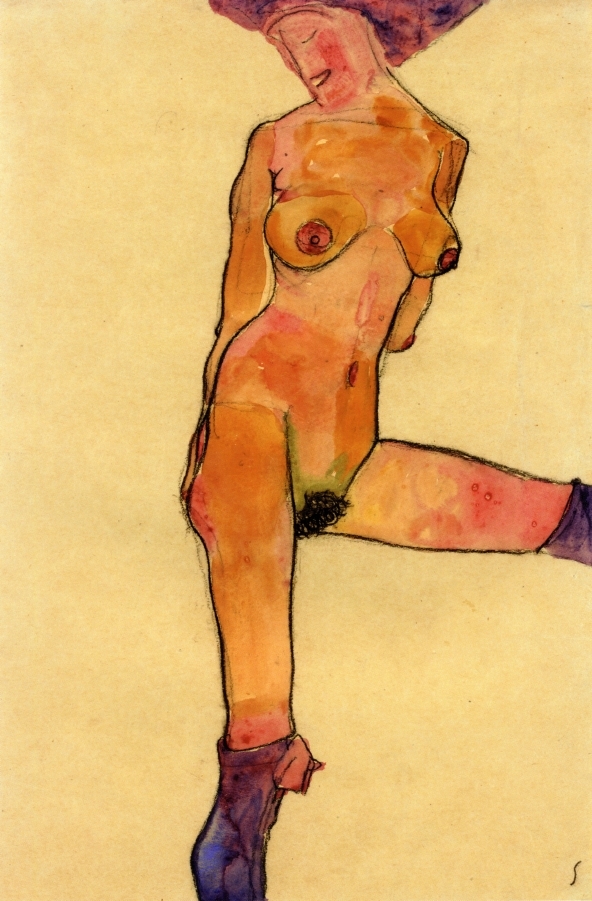 artistschiele's tweet photo. Female Nude, 1910 #artbots #schiele https://t.co/TwCRchvl5d