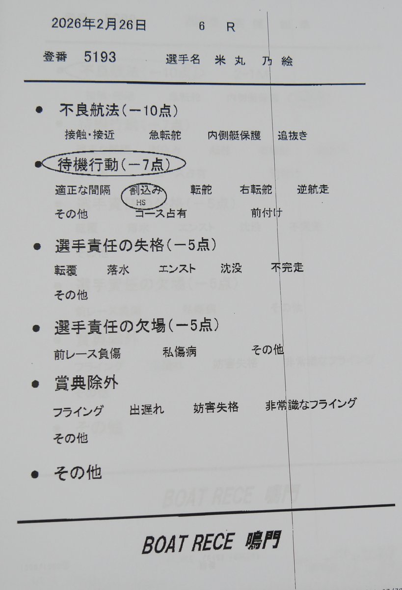 ボートレース鳴門 プレミアムGⅠ#スピードクイーンメモリアル】6Rの