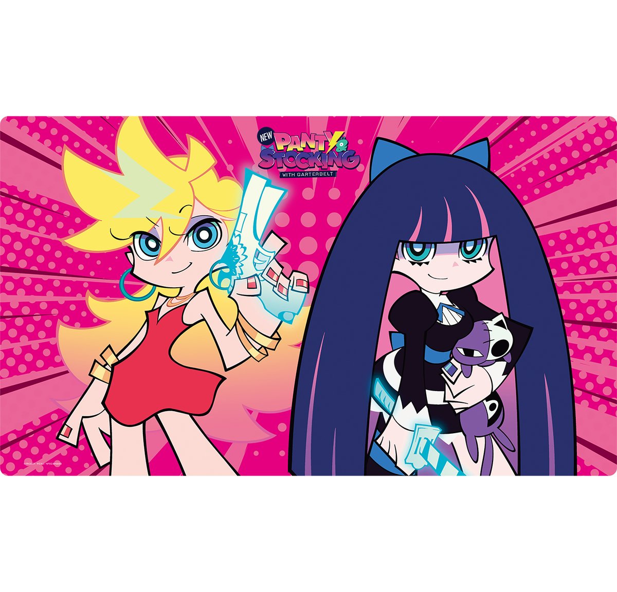 charamerci's tweet photo. 📢✨予約受付中！✨📢

『New PANTY &amp; STOCKING with GARTERBELT』グッズ情報🎀

🗓 予約締切：3月13日(金)
📅 発売予定：4月上旬

Tシャツ
B2タペストリー
ラバーマット
ラバーコースター

ぜひこの機会をお見逃しなく💖

🔗 https://t.co/nPKtQBrUEa

#NewPSG #Newパンスト #CharaMerci https://t.co/d3DoUJtBDA