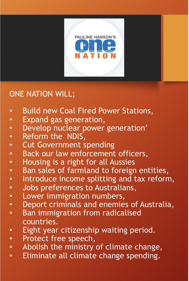 RevUHS's tweet photo. @craigkellyAFEE #GOyouGOODThing @OneNationAus https://t.co/ixOODx15CV