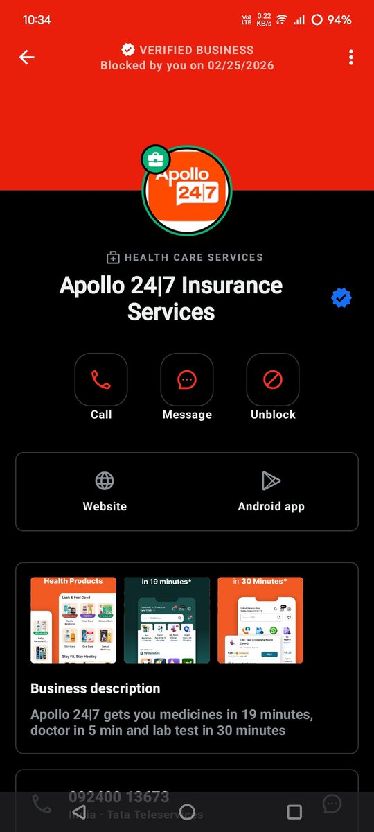karmakarhari771's tweet image. Extremely disappointed with the constant spam calls from the Insurance Department of Apollo Pharmacy.
I have clearly said I’m not interested, yet the harassment continues.
Please respect customer privacy and stop these unwanted calls immediately. #StopSpamCalls #CustomerRights