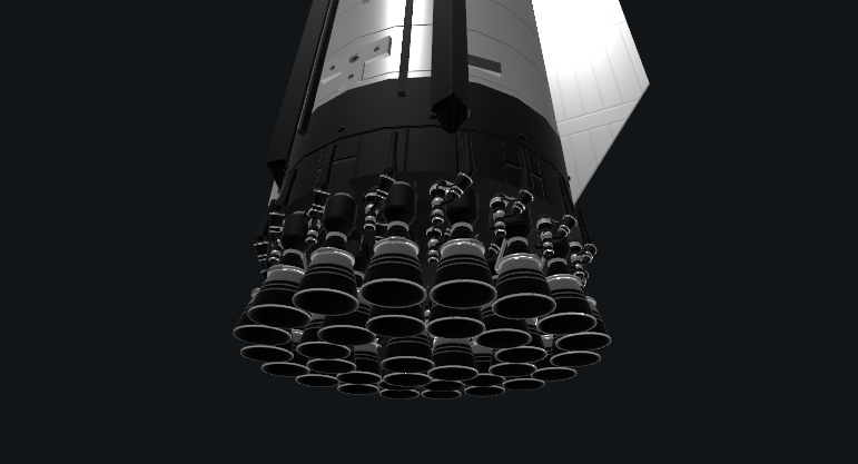 sFlightXJNO's tweet photo. With 12 million pounds of thrust and 33 engines, Maya Block 7 is capable of carrying 200 tons to Low Droo Orbit. This is the most powerful rocket we have ever built to date.

We will try to launch, clear the pad, and safely deploy our payload to orbit → https://t.co/T25p66U0fU https://t.co/tFPSUic0Hl