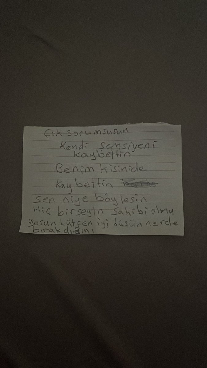 Ananem not bırakmış.