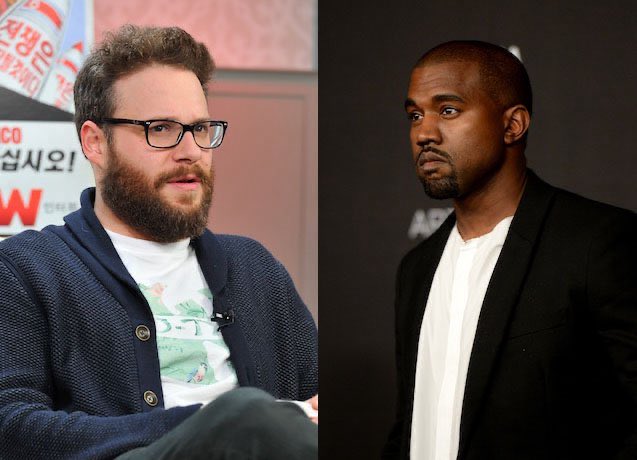 Indie5051's tweet photo. Una vez, Kanye West rapeó espontáneamente todo su álbum para enseñarselo a Seth Rogen, en la parte trasera de una limusina, sentado con incredulidad. Tardó dos horas. https://t.co/McZn3ZxkrY