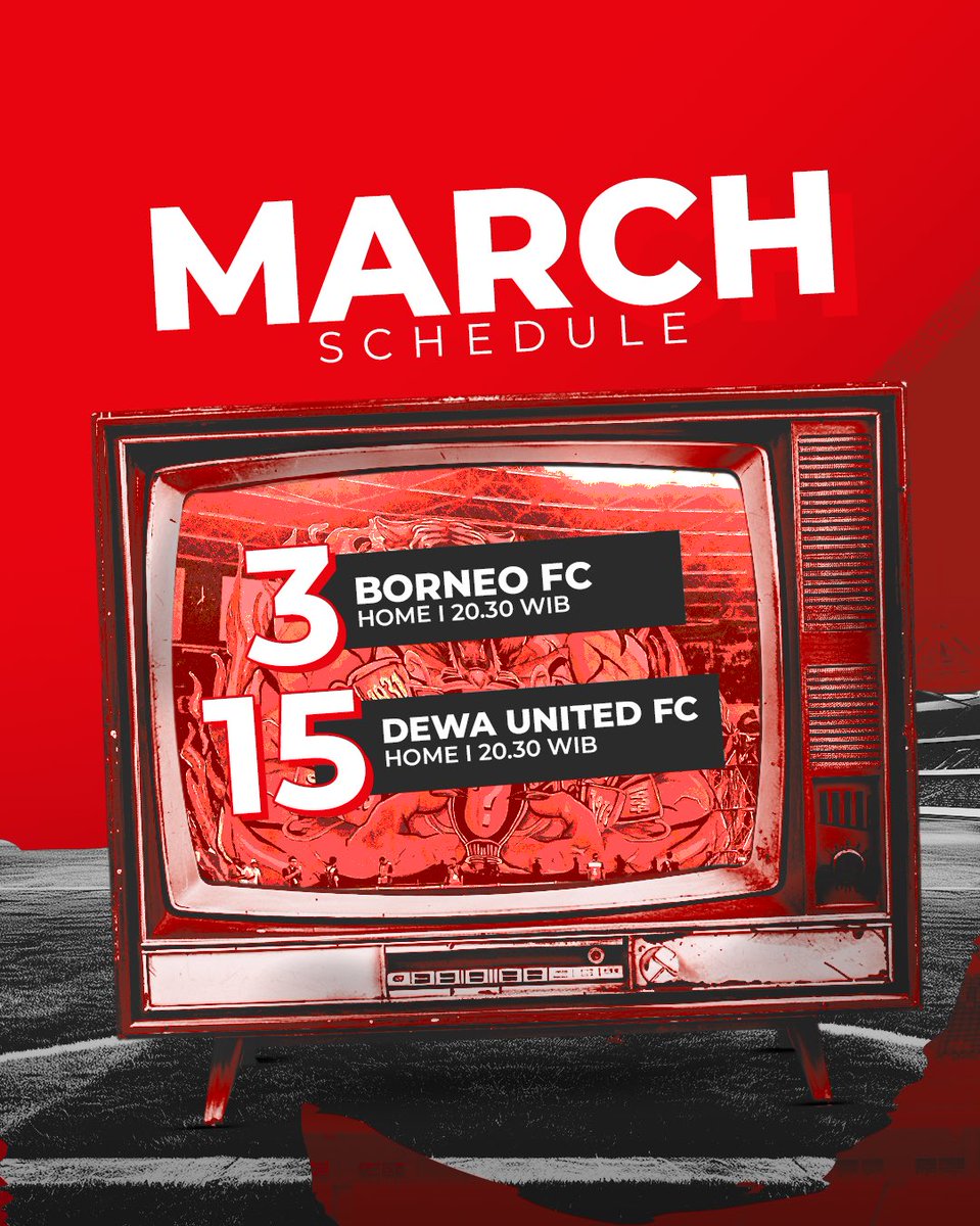Dua laga kandang menanti di bulan Maret. Ayo maksimalkan, Macan! 🗓️🔥

#BRISuperLeague #Persija