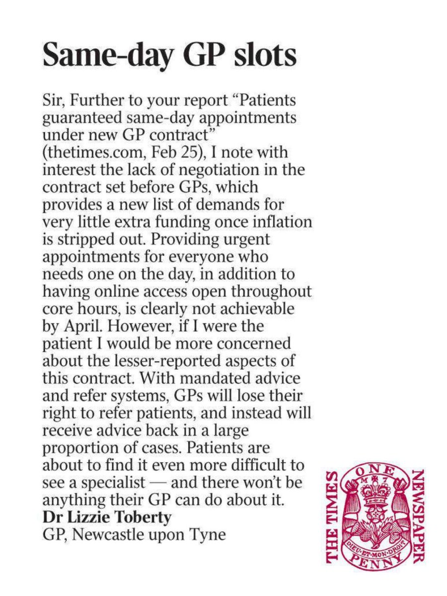 Yesterday you may well have seen the headlines announcing that from April onwards, GPs will be “made” to offer patients same day appointments for 'urgent' health issues. The implication, which I cannot imagine Wes Streeting is unaware of, is that he is on the side of patients,