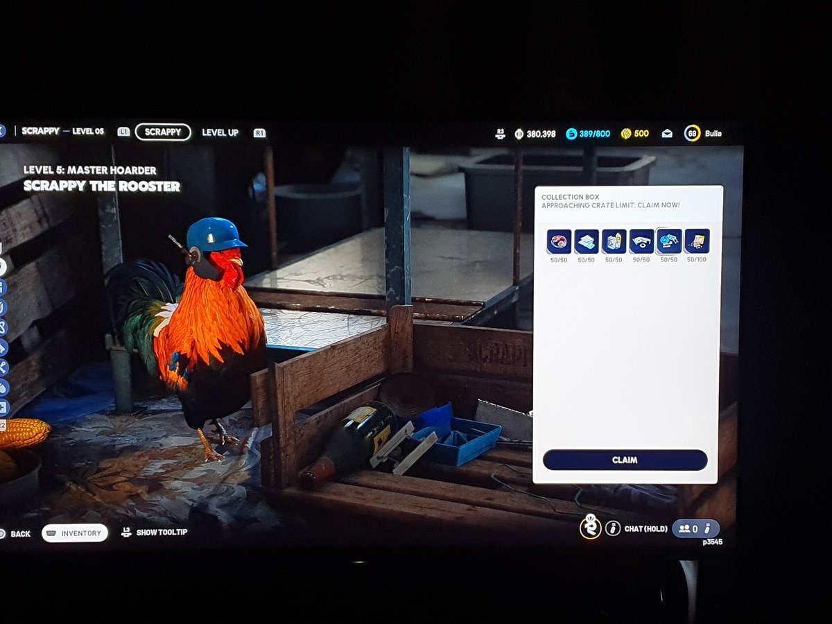 BigBaldConte's tweet photo. @ArcRaidersInfo Can anyone help me with this,my claim button won't highlight, and I can't claim my loot from scrappy anymore?? Since update?? https://t.co/cP52MF2Pfq