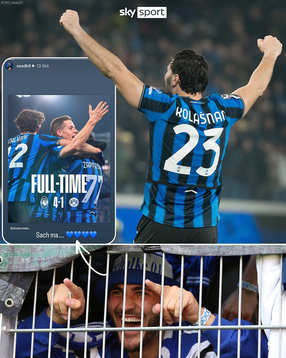 Liebesgrüße aus Bergamo! 😅🚨

Ex-Schalker Sead Kolasinac grüßt in Richtung BVB! 😮‍💨

#UCL #S04 #BVB