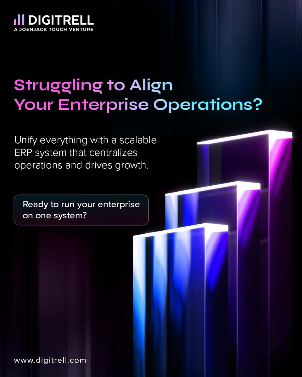 digitrell24's tweet photo. Disconnected systems slow decisions and create operational gaps. 

We implement ERP solutions that bring your finance, operations, and reporting into one structured system. 

Connect with Us! 

+91 9249091830 | +91 6238719670 
 https://t.co/Ikjvi0xRGl | info@digitrell.com https://t.co/UD95xLk01l