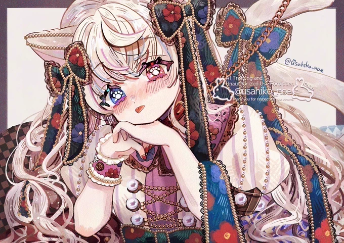白猫ちゃん高級感を目指して描いてます!3枚目はコピック #自分で生み出した一次創作オリジナルキャラを流そう