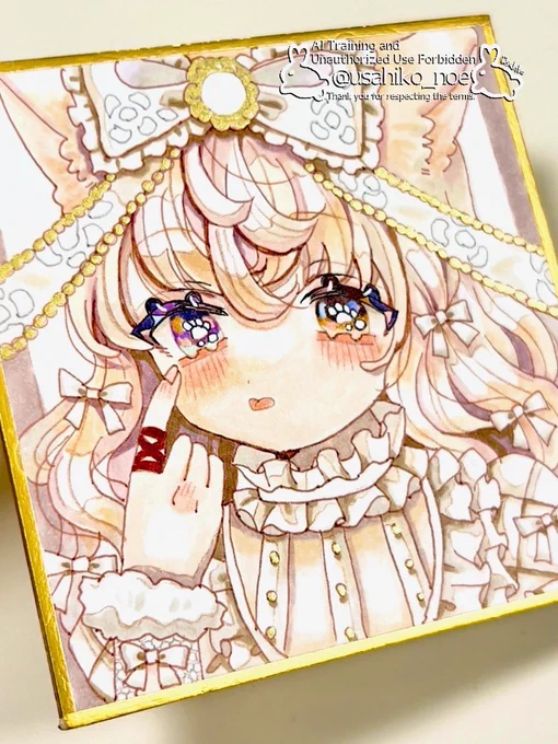 白猫ちゃん高級感を目指して描いてます!3枚目はコピック #自分で生み出した一次創作オリジナルキャラを流そう