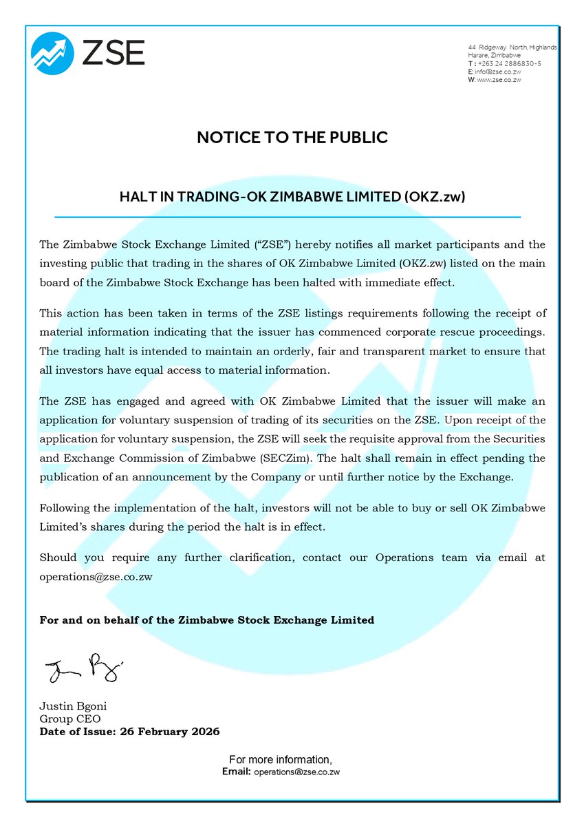 Investing in Zimbabwe Stocks tweet media