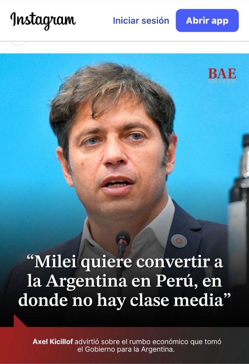 Tengo 68 años, soy peruano de clase media y no puedo creer que exista alguien sobre la tierra capaz de afirmar esta imbecilidad. Amigo argentino 🇦🇷: por favor, toma nota para borrar de tu tabladillo político a este infeliz.