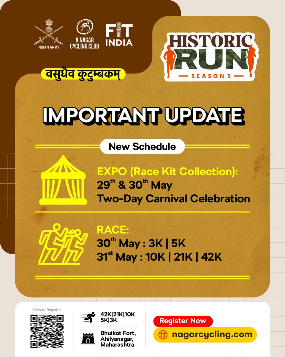 nagarcycling_'s tweet photo. The celebration is getting better, bigger, bolder! 🤘😎

Here’s an important announcement for all the runners. We have rescheduled our EXPO and Race days to make it more accessible, enjoyable and memorable! 🎊

🔗 Register Now
https://t.co/kq80agGb7q https://t.co/lVXoDiJR8P