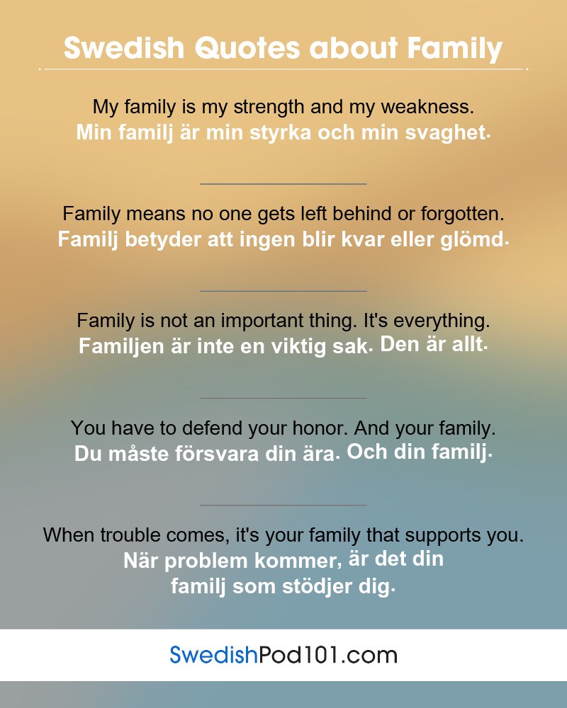 SwedishPod101's tweet image. 💪Language Challenge: How do you say FAMILY? 🌏Comment your language + translation below.👇 P.S. Start learning Swedish for FREE ⬇️
🔗 bit.ly/4kVoJUi

#LanguageChallenge #SwedishLearning #DailySwedish #LearnLanguages