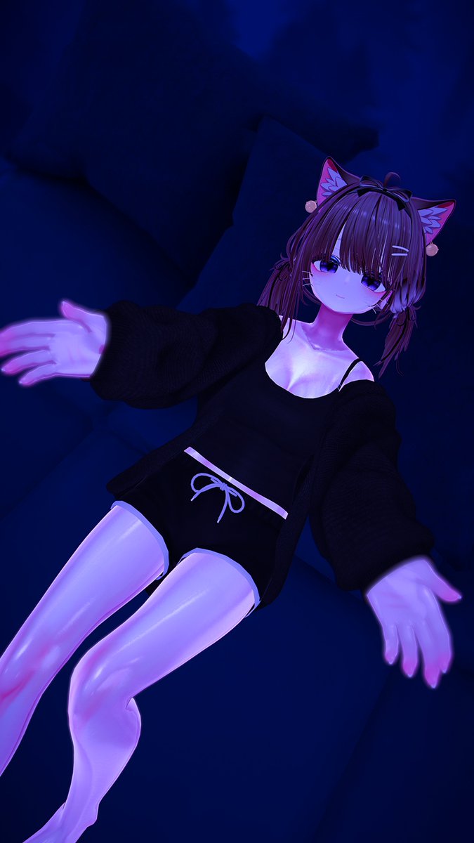 __ggoma__'s tweet photo. #VRChat #VRChatPhotography   
VRC Model - _꼬마_ 
『오늘 하루도 ��들었지? 이리와~ 쓰담쓰담 해줄께~』 https://t.co/KNyyqvkXWa