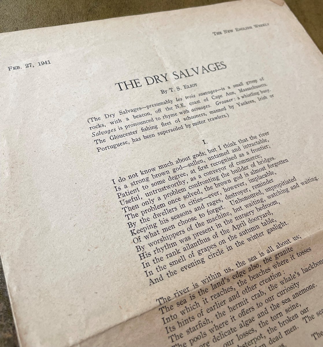 T. S. Eliot Foundation tweet media