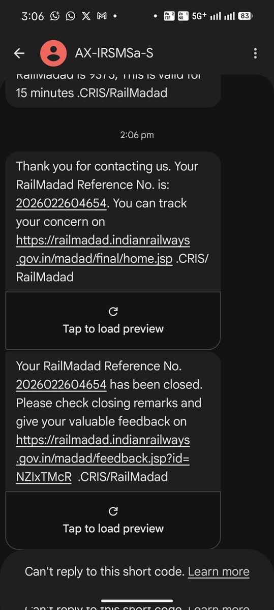 Dharmendras28's tweet photo. Not yet attended . Marked my complaint as Resolved. Look into the matter @RailwaySeva @RailMinIndia @RailMadad https://t.co/mbPEEc2YFd