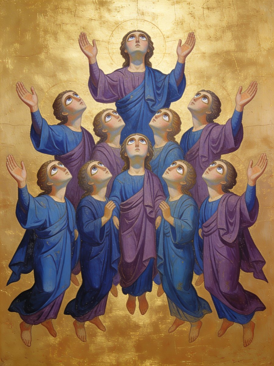 PromptSin's tweet image. You just witnessed the ultimate glow up. ✨🚀
That gold background sets the mood for a divine exit. 
Reply with your favorite detail.
#Ascension #ByzantineArt