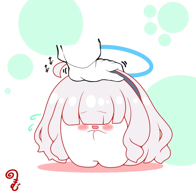ミレニアムおもちモブちゃんなでなで 個人的に好きなモブちゃんを撫でるよ #ブルアカ