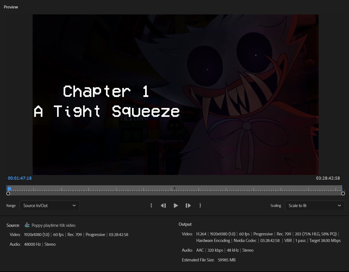 the videos file size is the nearly the size of the game itself my computer is so cooked