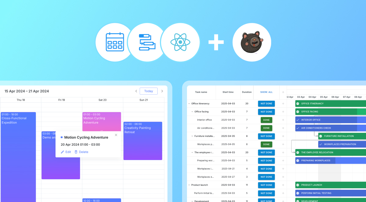 DHTMLX JS UI library tweet media