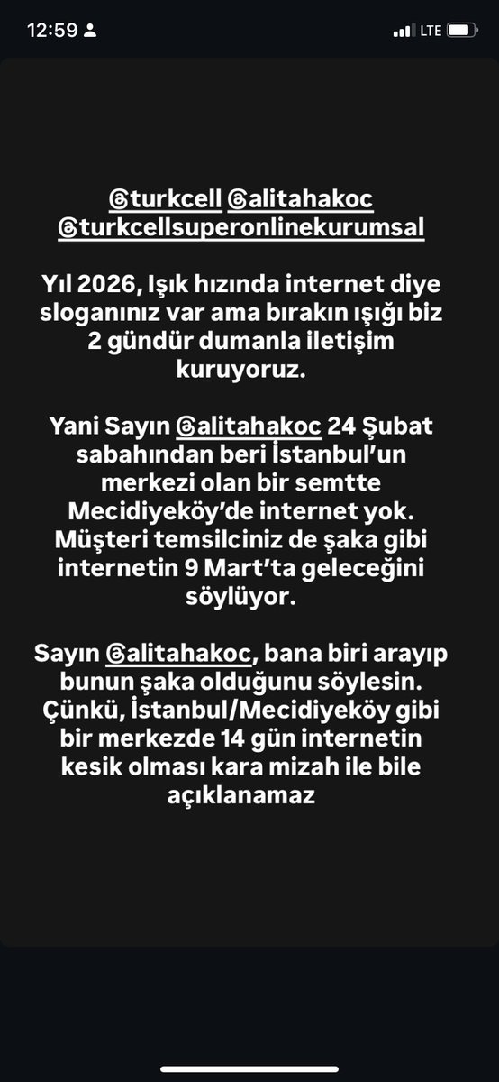 YaseminTopoglu's tweet photo. @AliTahaKoc @Turkcell @Fiberintenet https://t.co/8SflD8zwDx