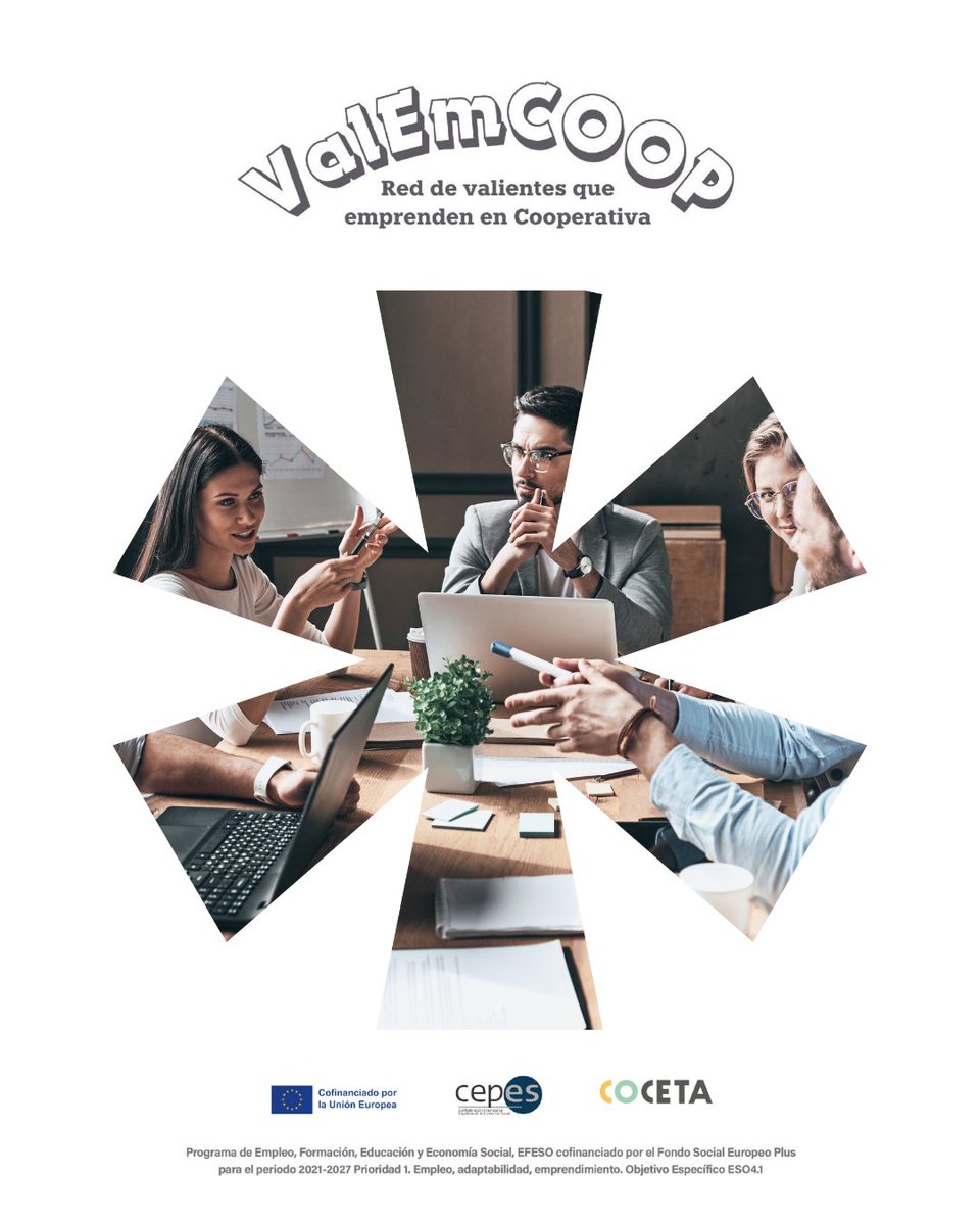 clam_coop's tweet photo. 🎯 Con #Valemcoop, el programa liderado por COCETA en el que participa #ClamCoop, te ayudamos a convertir tu proyecto en una empresa real dentro de la #EconomíaSocial. Dirigido a personas emprendedoras, jóvenes, mujeres y personas desempleadas con ganas de impulsar su proyecto.➡️ https://t.co/5Il7Xcsj2E