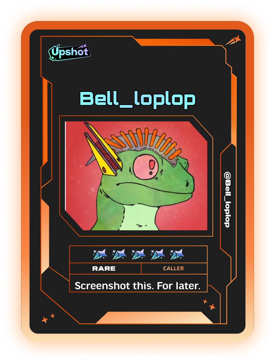 ripped that sweet predictor card, just in time for mainnet beta on <a href="/upshot_cards/">Upshot</a>

Let me know if you join and how it feels opening that first booster 🤤
beta.upshot.cards/?code=9db1cded