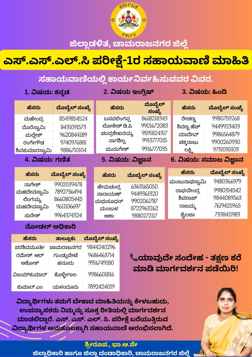 DC Chamarajanagar - ಜಿಲ್ಲಾಧಿಕಾರಿ ಚಾಮರಾಜನಗರ tweet media