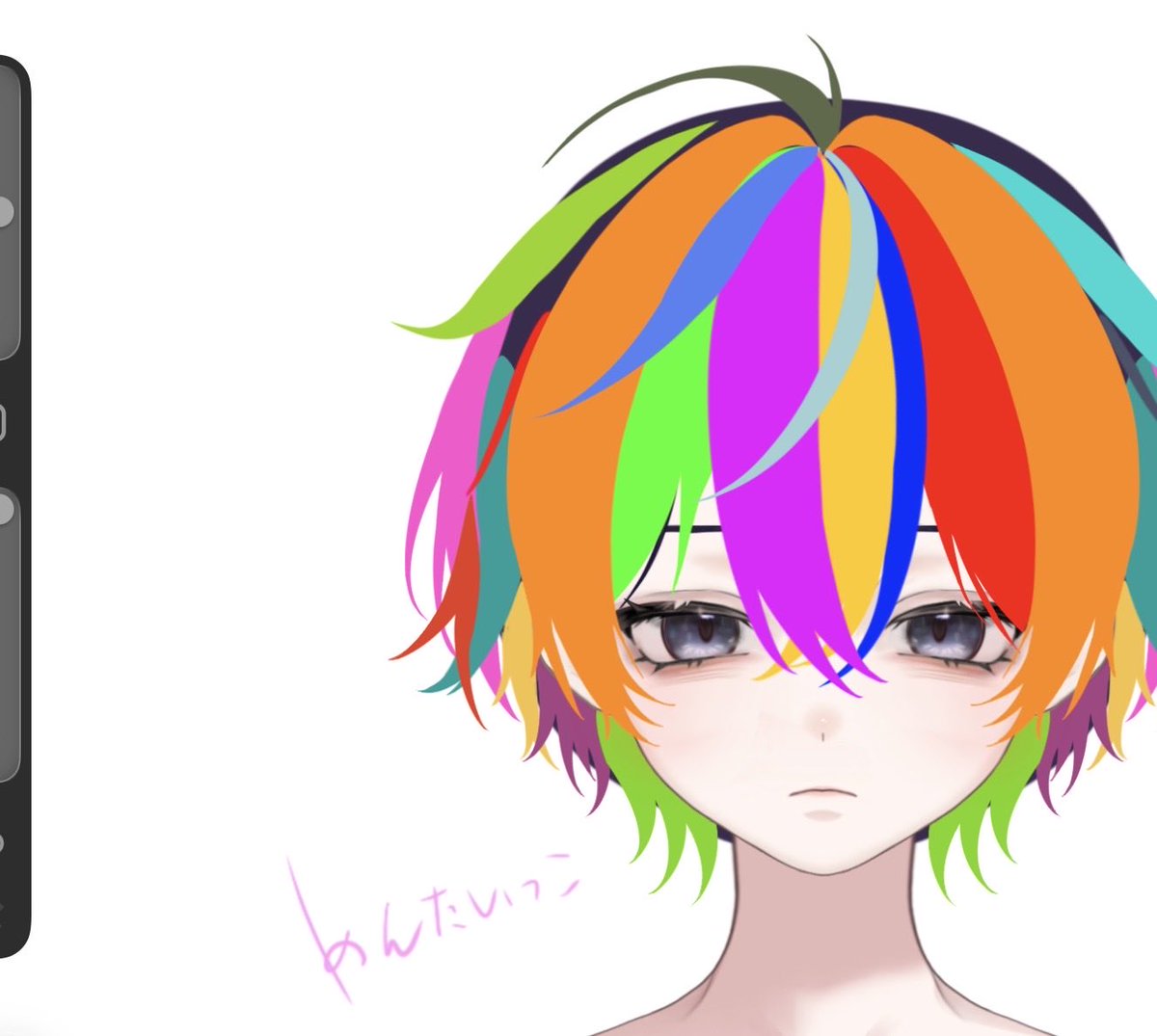 今作ってる少年の髪のレイヤー分け！
髪は結構細かく分けてる！つもり…
自然なふわふわ髪になるように頑張るゾ🙋‍♀️ﾍﾍ
参考になったら嬉しいな🙇‍♀️！
#Live2DWIP #Live2D