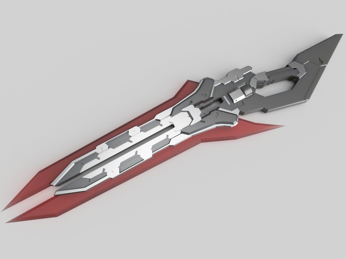 PSO2のディムスラッシュ作ってみました。
ゲーム内だとフォトンカラー変更できないのが残念…