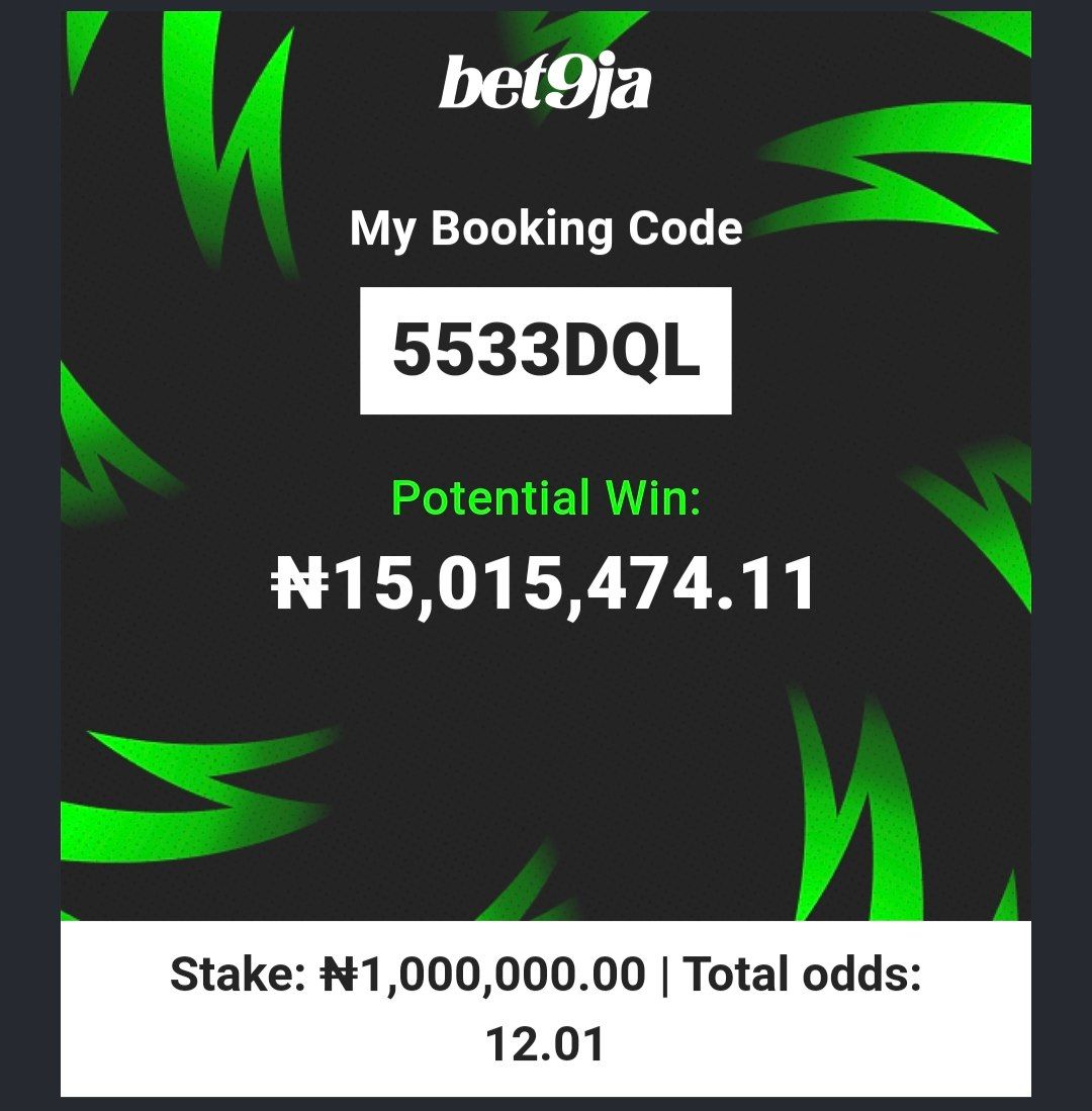 jujupunte's tweet image. BET9JA  TODAY 🔥  🔥 

👉   5533DQL

👉   552HJC9

👉   552SC2P

#bet9jacode