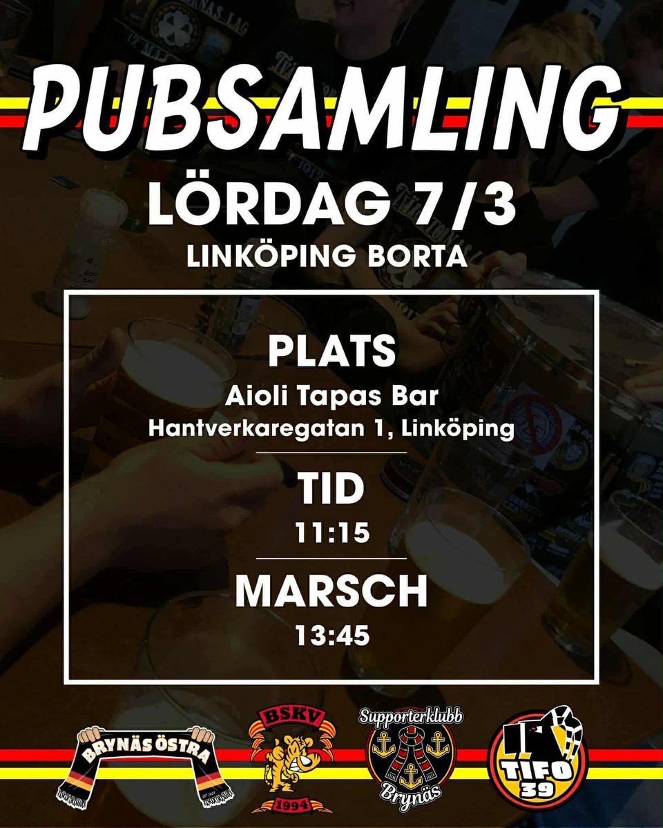 BrynasOstra's tweet photo. Då släpper vi upp biljetterna till LHC borta den 7/3 till allmänheten.
Detta gäller bortasitt då ståplats är slutsålt.
https://t.co/hsfv9e67qR
Denna lördag har vi samling i Linköping all info hittar ni här.
https://t.co/IWYbLG8Pzd https://t.co/YlWuLtuk0w