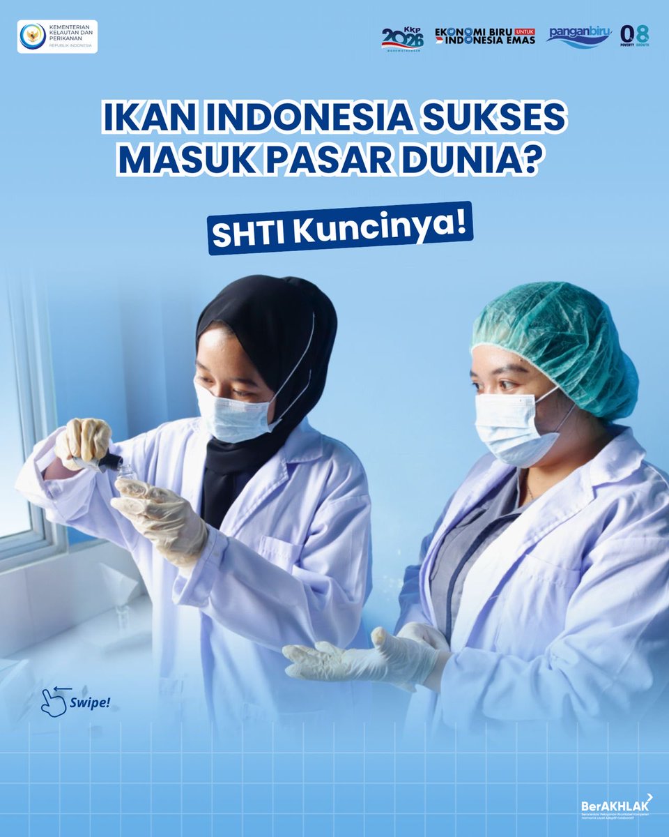 rizafarhan's tweet photo. Biar ikan Indonesia bisa tembus pasar dunia, perlu yang namanya SHTI.
Sertifikat ini jadi bukti bahwa ikan yang diekspor legal, tertelusur, dan memenuhi standar internasional.

 #2026KKPGrowStronger #SaktiWahyuTrenggono #KKPGOID #SertifikasiPerikanan
#shtikunci71C https://t.co/04AUabAO9K