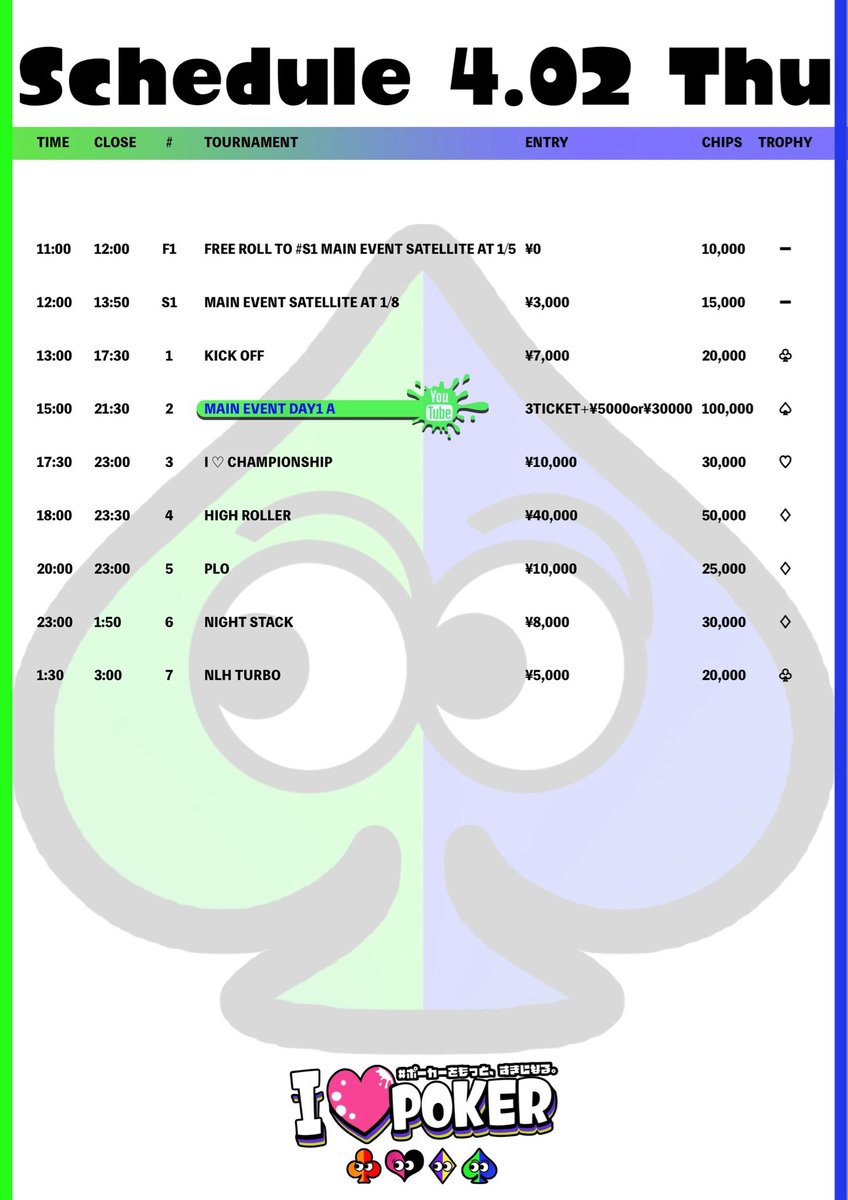 I LOVE POKER【らぶぽ】04.02-04.05 tweet media