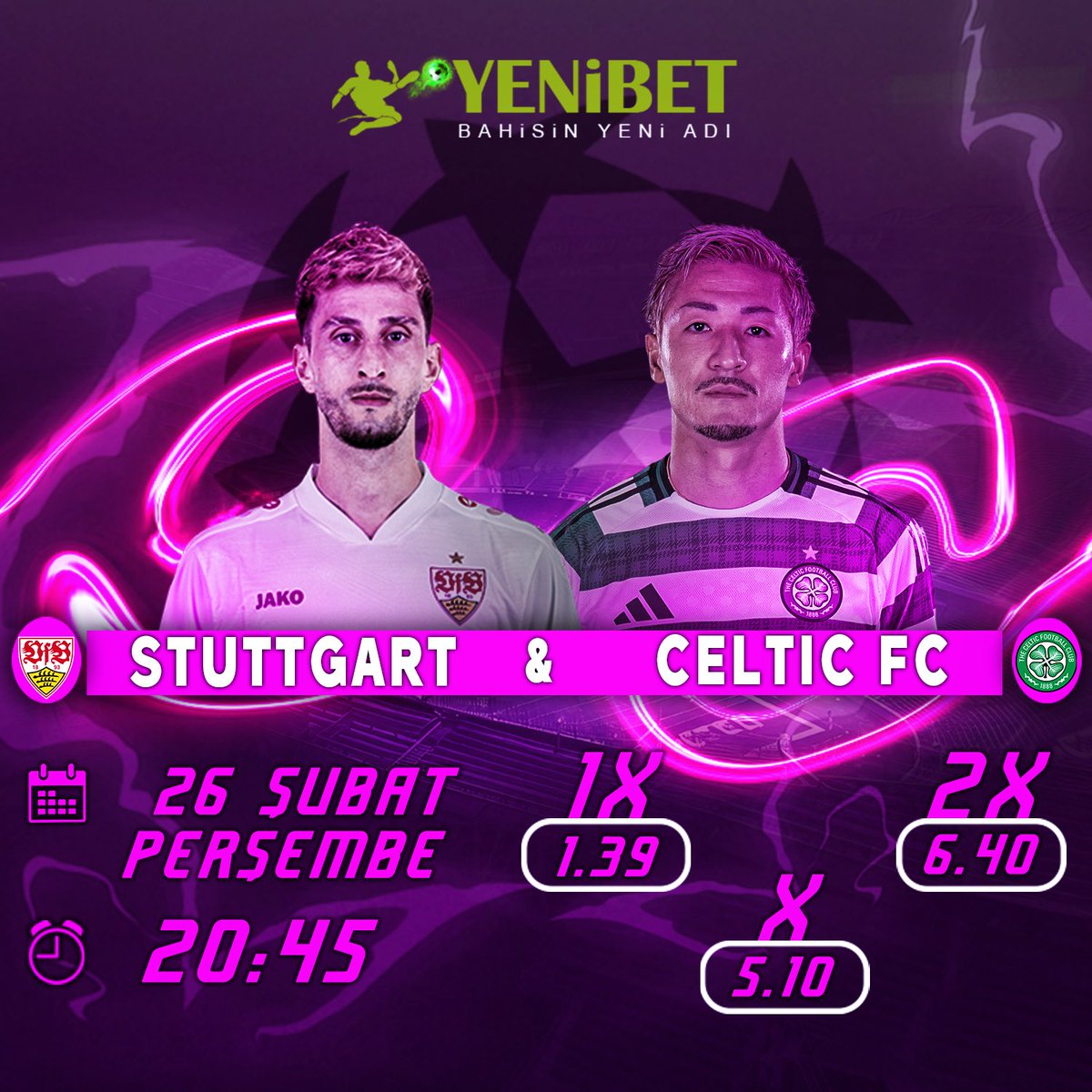 🏟️ Stuttgart - Celtıc

👑 Avantajlı bonuslar ile kazanmak artık daha kolay!

✅Kazanmanın en güçlü ve en aktif hali YENİBET ile kazancınızın keyfine bakın..

🌹 yenibet122.com