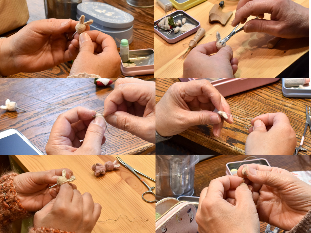 本日はSaeri Bear 小町さえり先生 <a href="/sae_oma/">Saeri Bear</a> によるお教室を開催しました

今回のワークショップでは約4cmの豆うさぎちゃんを製作
ジョイントやお顔の刺繍などに挑戦し、自分だけの一匹が完成🎵
さらにいちごのピンクッション付き🍓

ご参加いただいた皆様、小町先生、ありがとうございました！