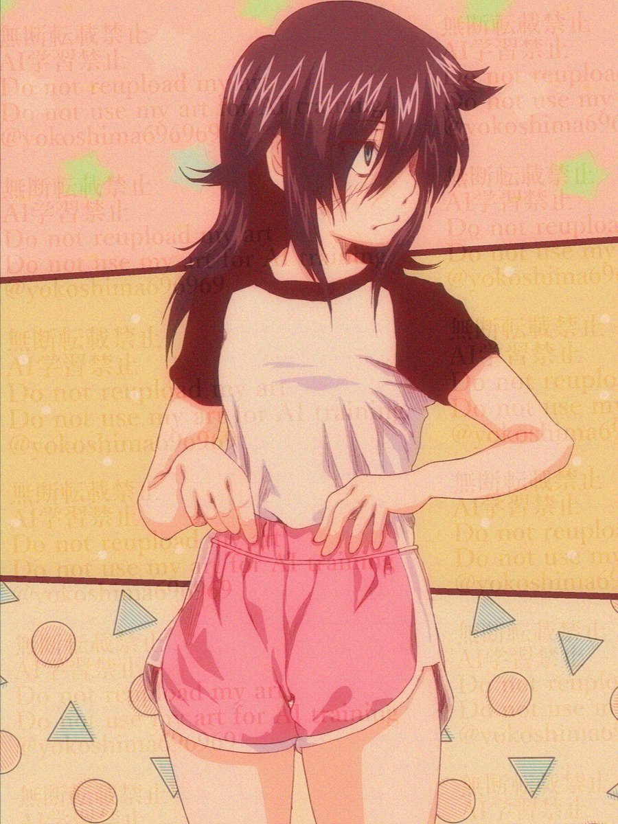 yokoshima696969's tweet photo. The dolphin shorts are very cute.
 #今月描いた絵を晒そう #TomokoKuroki #fanart https://t.co/8umLtYV249