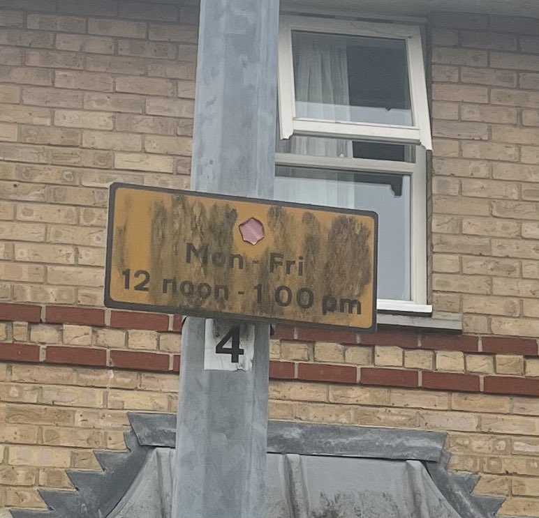 Smallirish's tweet photo. @BraintreeDC @essexhighways Thank you so much for getting back to me. I’m not sure who owns it. It’s in Keeble Way.  This permit is in a section of it, but not outside my house. It’s constantly blocked by neighbours who park there day and night. Please try to help me. https://t.co/RxYVO0zQBh