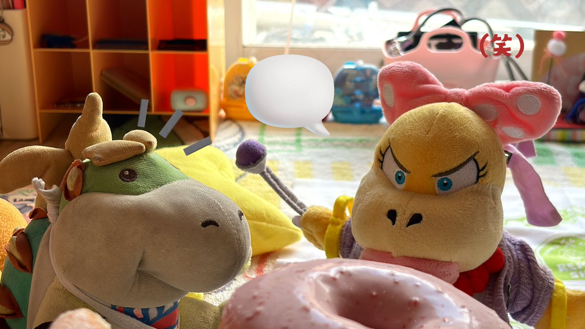 ニッ… 🐢🕶️〈ウェンディ、嬉しそう…何だかオレも幸せな気分になるぜ